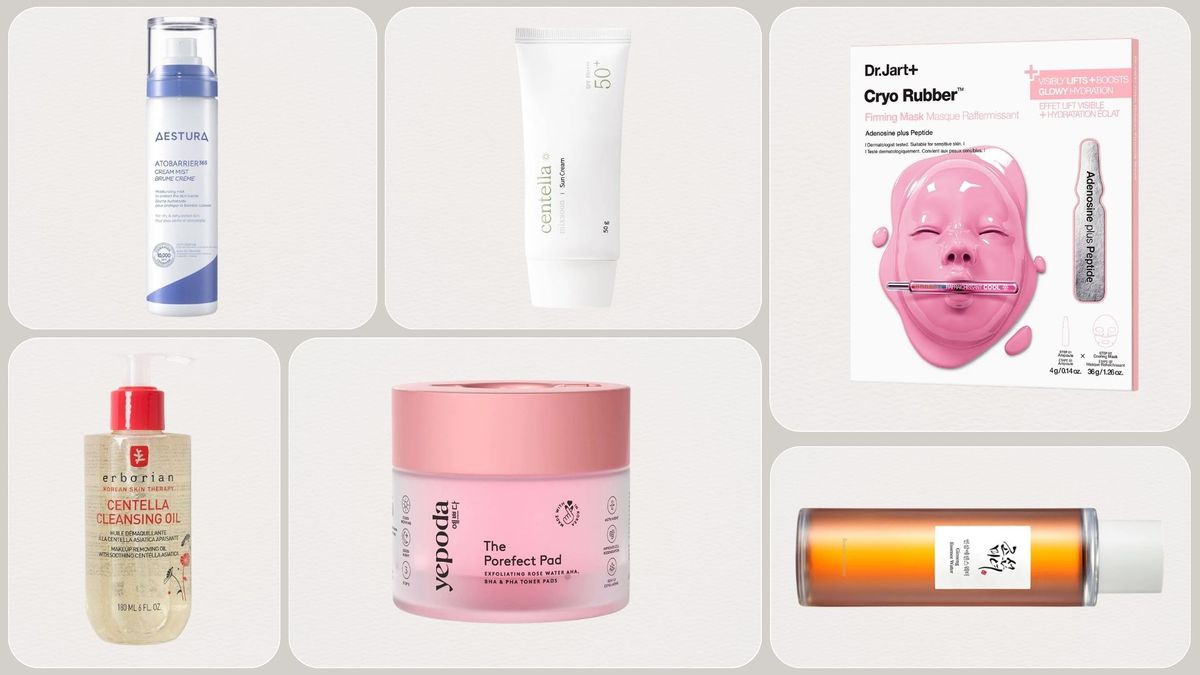 Korean skincare toner application hands editorial photo editorial photograph