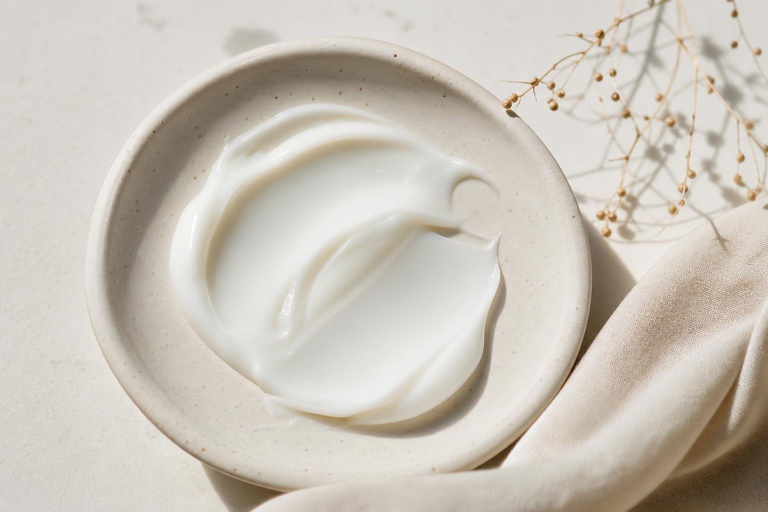 Original editorial illustration for licensed editorial photo ceramide face cream texture
