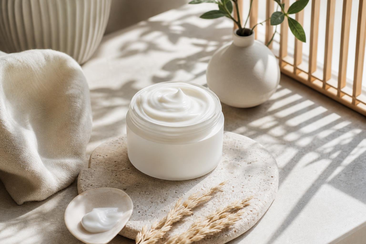 Original editorial illustration for dry skin barrier cream editorial still life