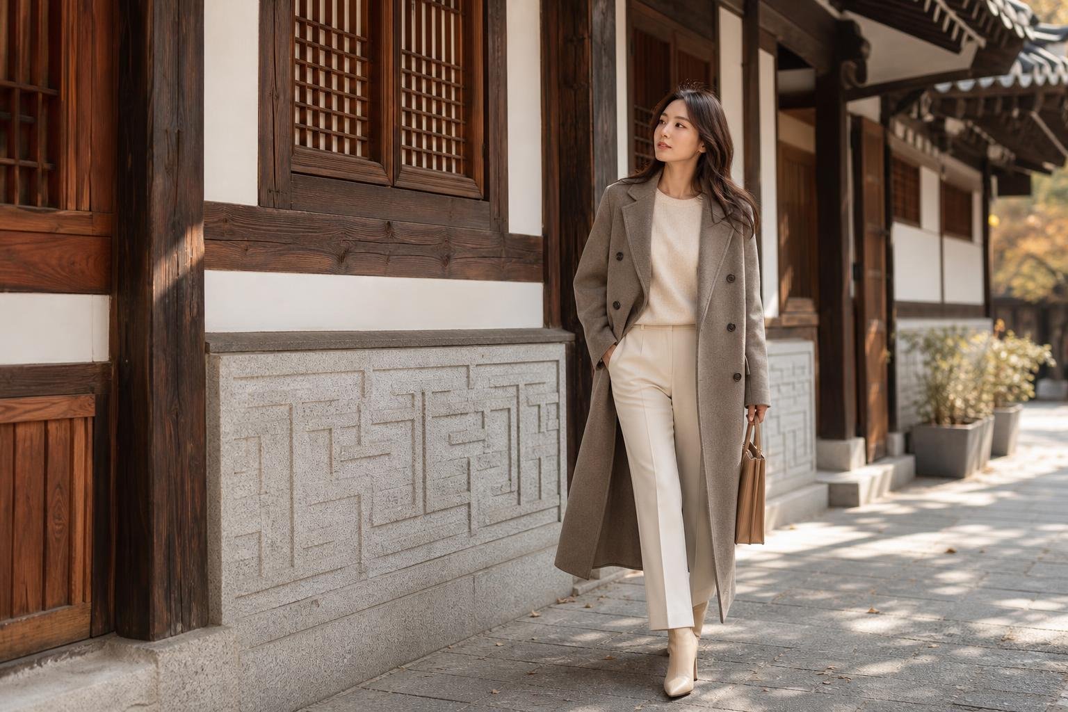 Original editorial illustration for Korean fashion everyday dress outerwear editorial photo