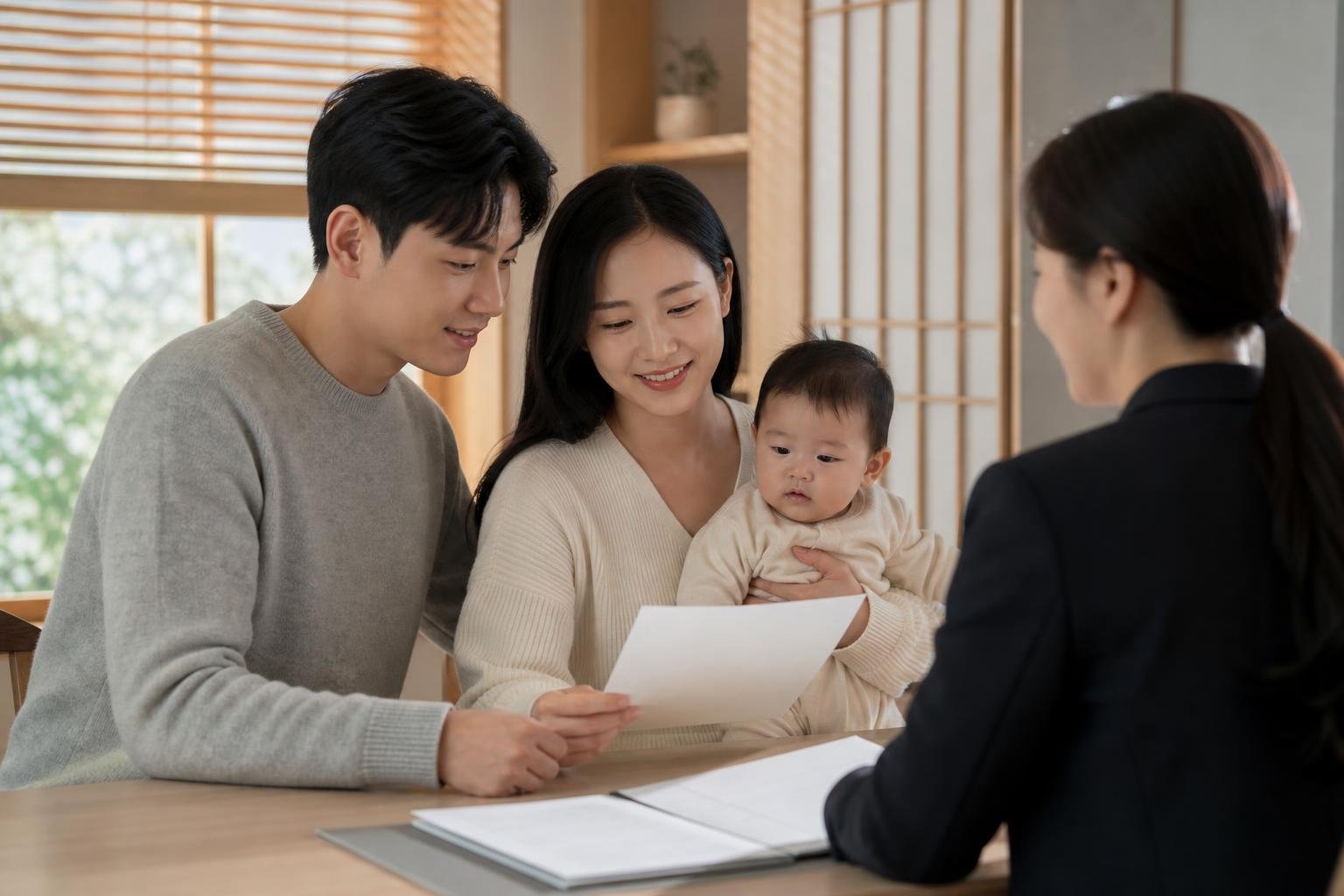 Original editorial illustration for South Korean family naming document hands editorial photo