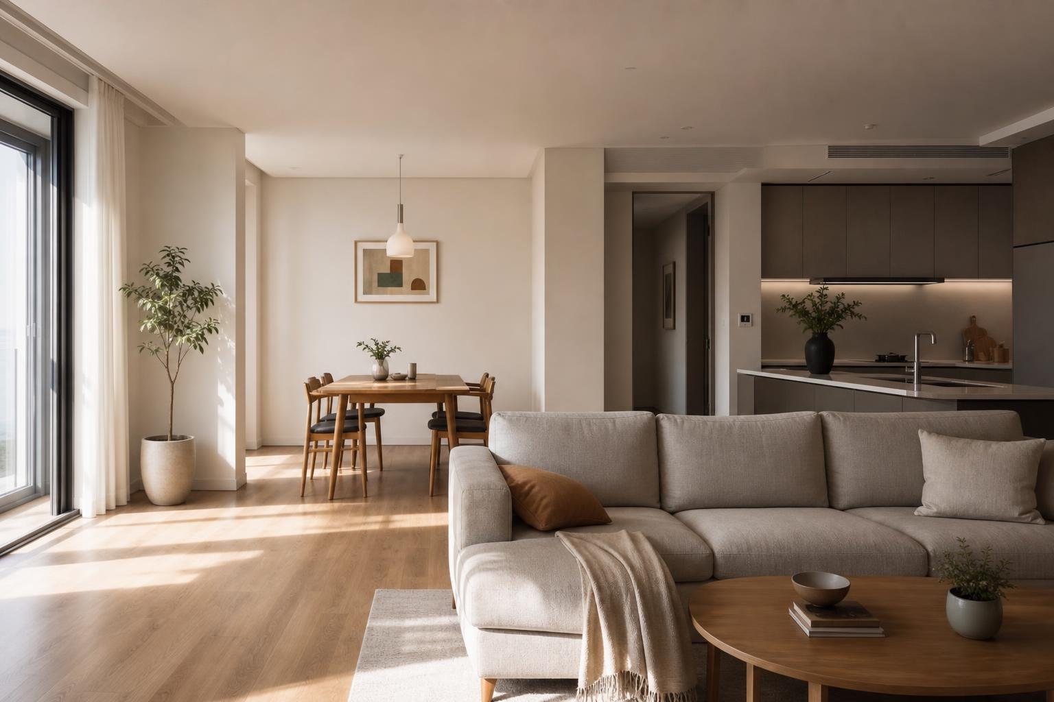 Original editorial illustration for contemporary Korean apartment interior editorial photo Creative Commons