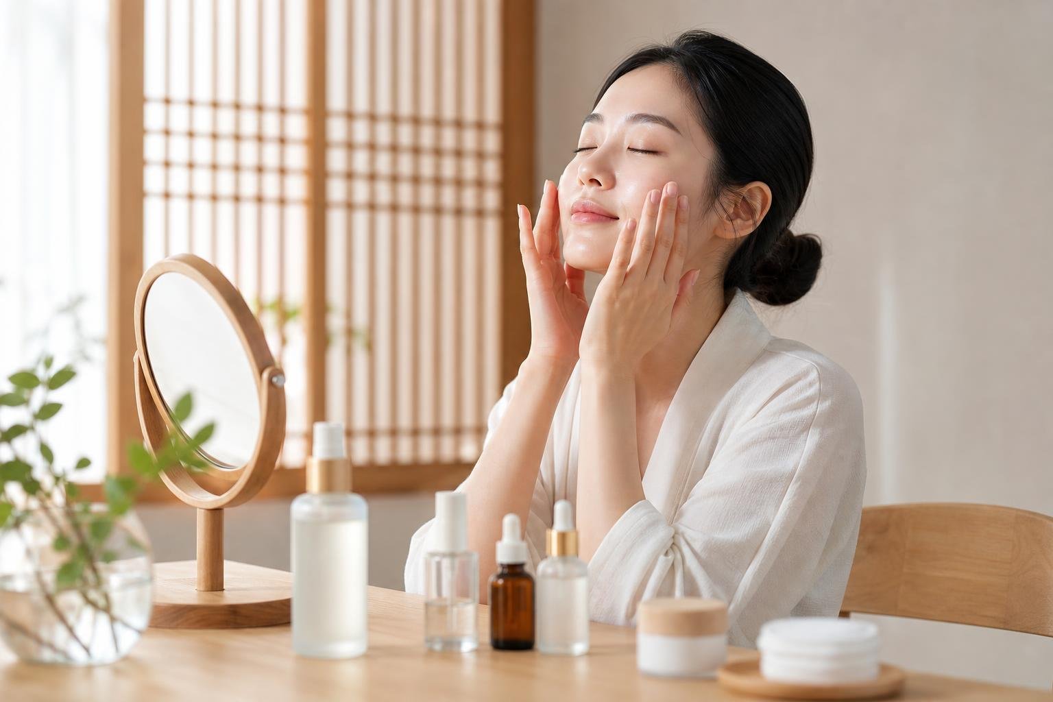 Original editorial illustration for Korean skincare routine editorial photo Creative Commons